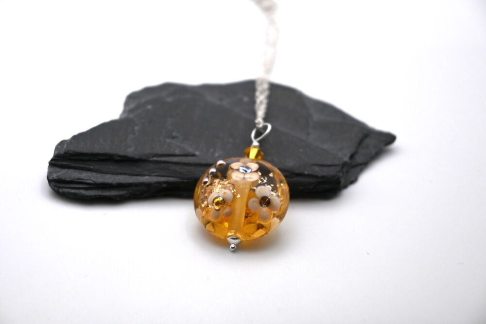 amber and gold flowers