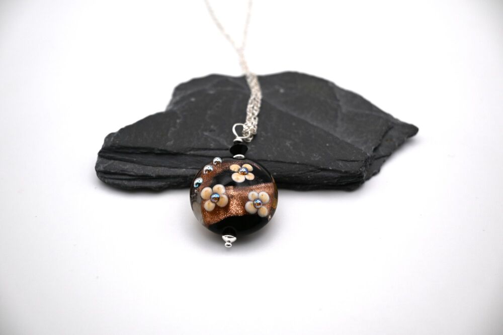 black and goldstone flowers