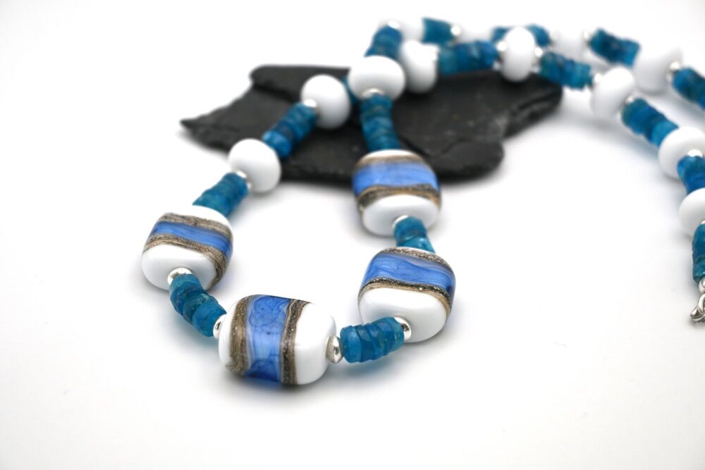 Apatite blue and white
