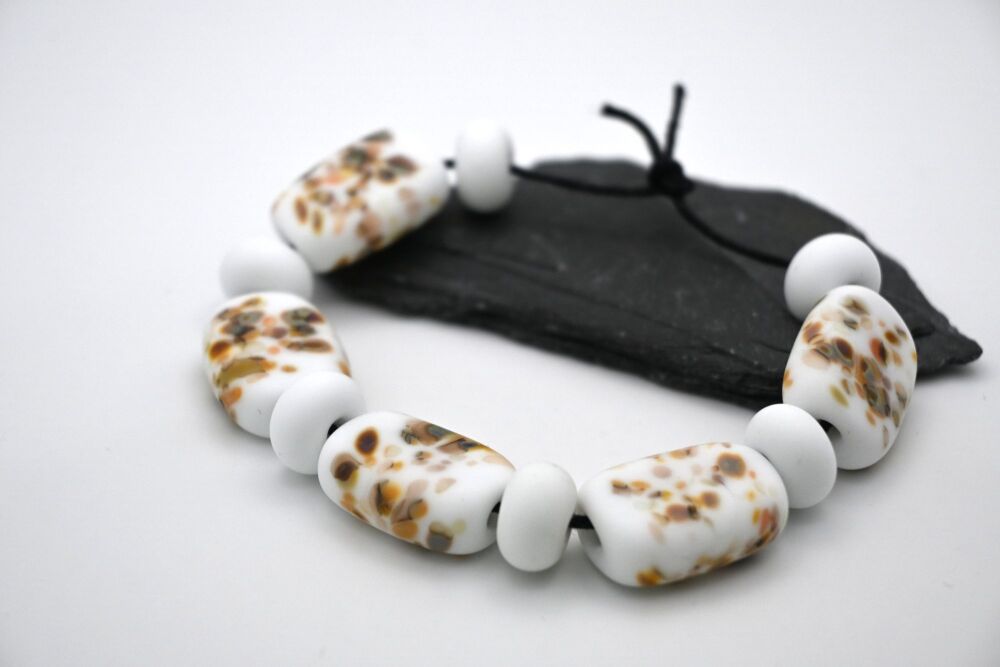 white and ivory frit