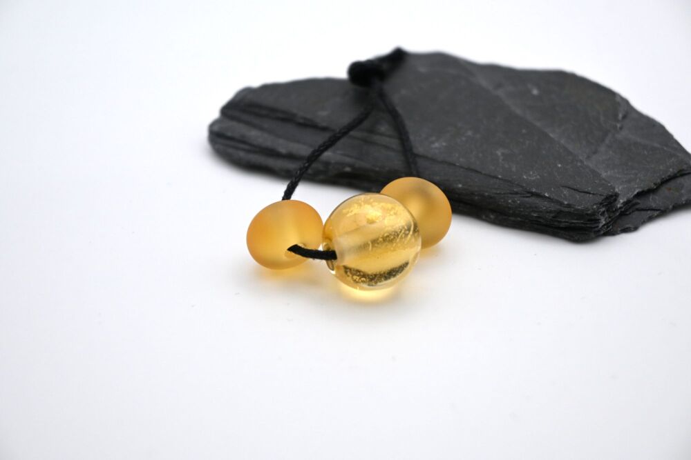 amber and gold leaf sphere
