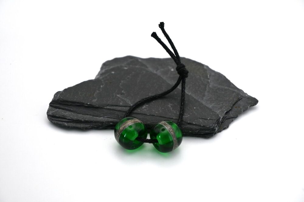 dark green wrapped chunky donuts