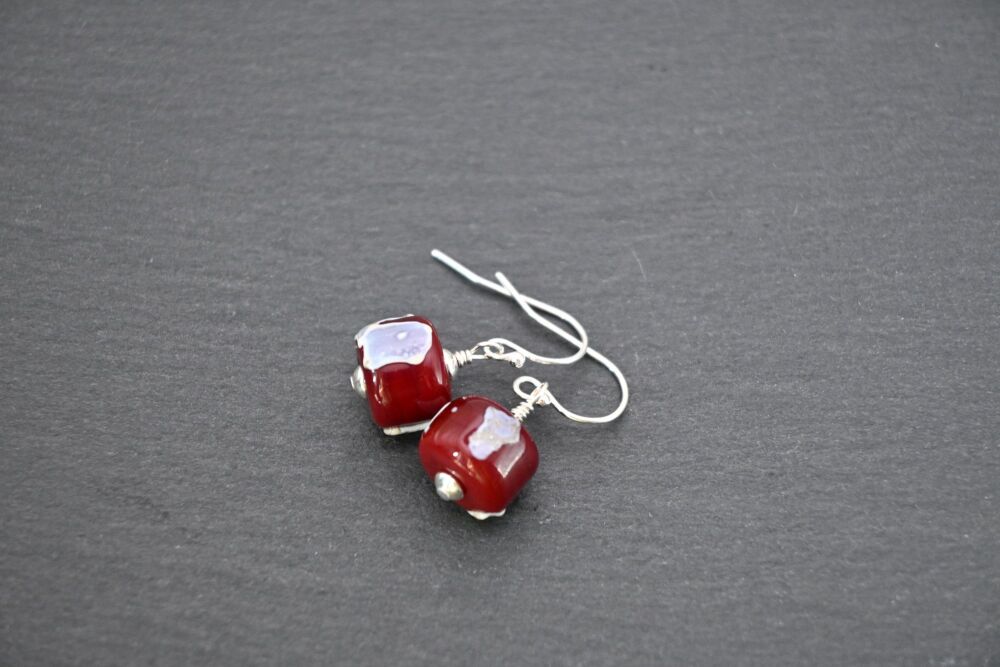 deep red and ivory shards