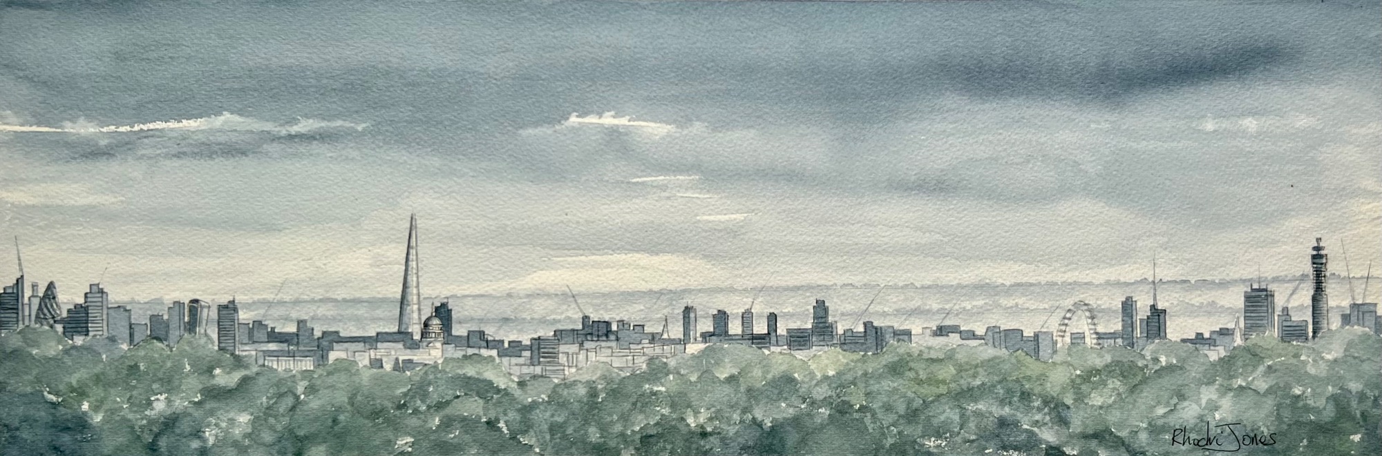 London Panorama from Hampstead  Heath by Rhodri Jones