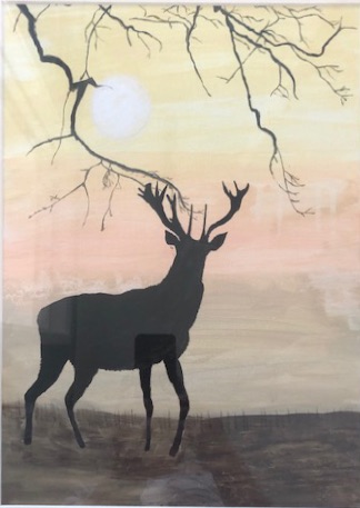 Stag at Sunset by Gill Peplow