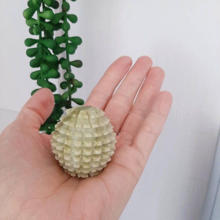 Jade Spiky Massage Stress Ball (alternative to a stress ball and looks great as an ornament too)