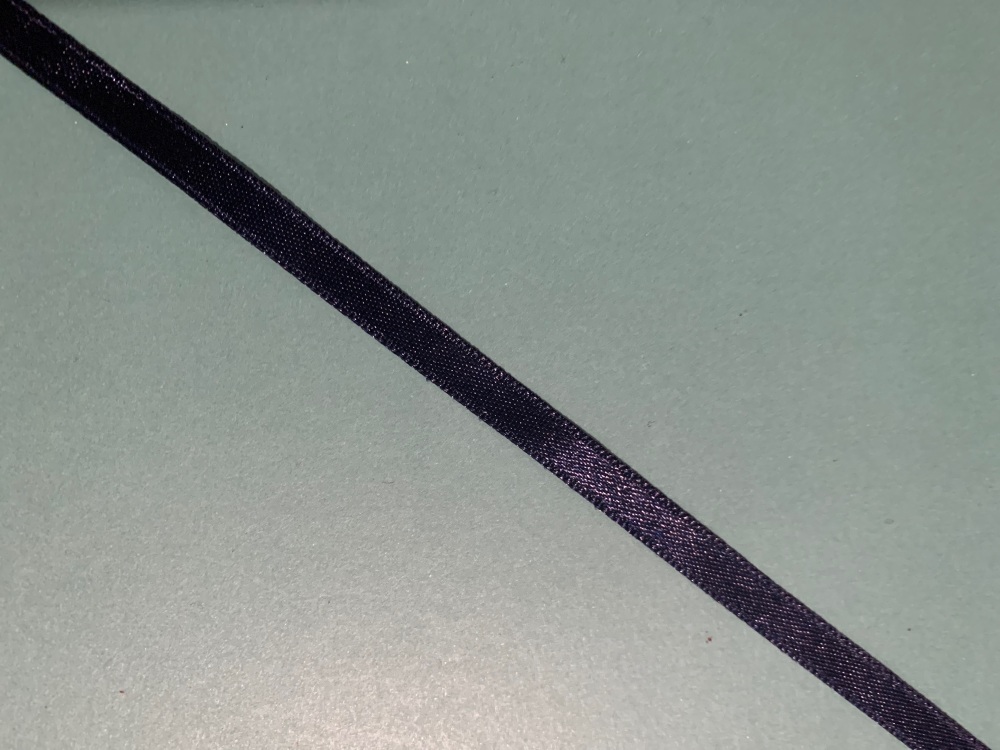 Navy Satin Ribbon 4 metre length 7mm