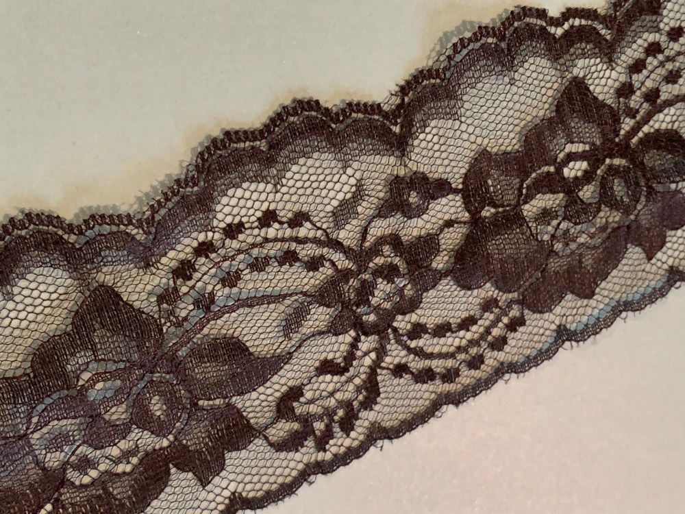 Black Scallop Lace 60p per metre