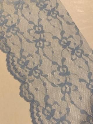 Wide Blue Lace cut edge  70p per metre
