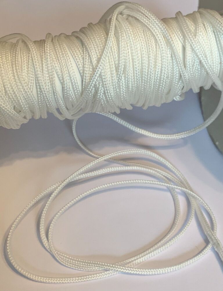 White Nylon Blind Cord price per metre