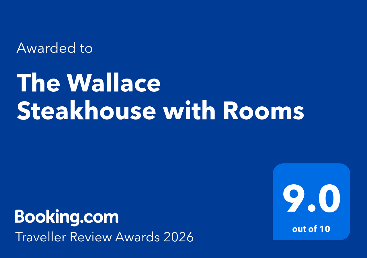 Booking.com award for The Wallace Steakhouse