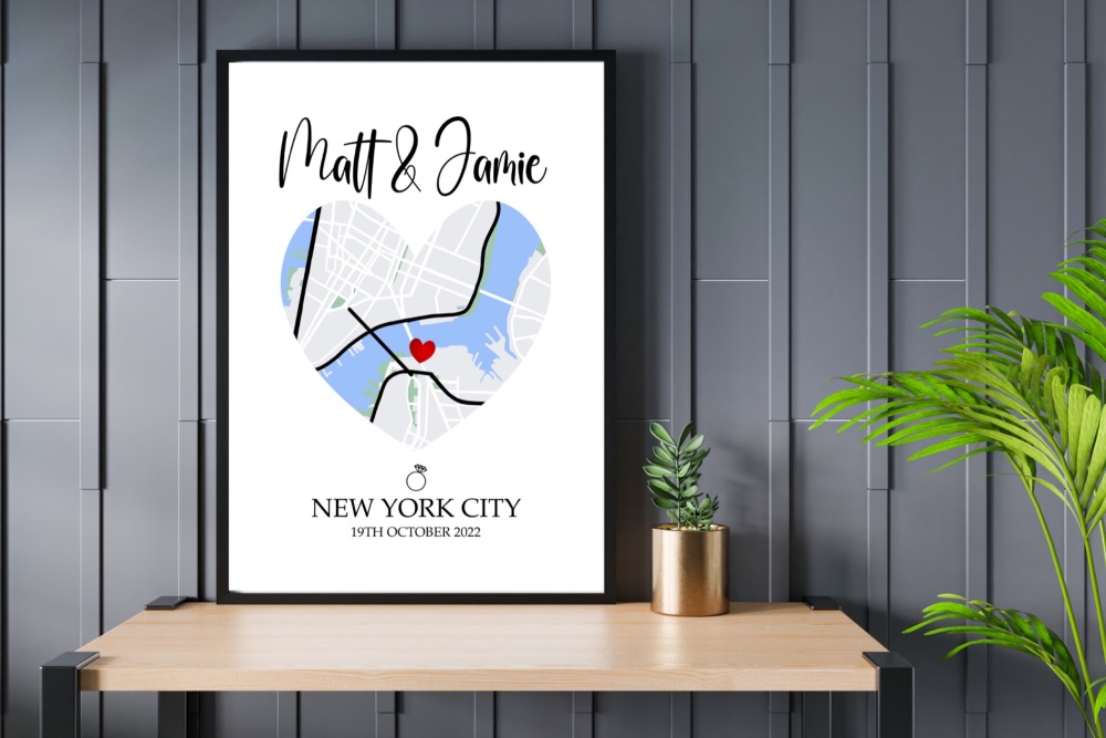 Engagement Map Print