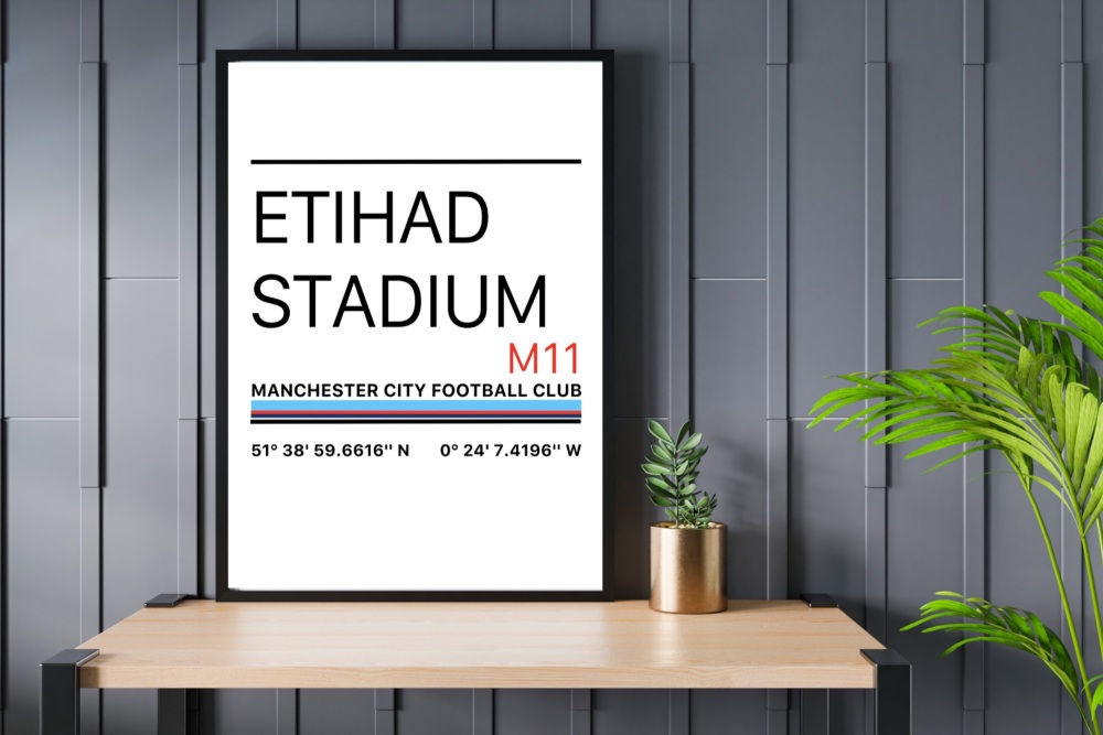 Etihad Stadium Street Sign Print