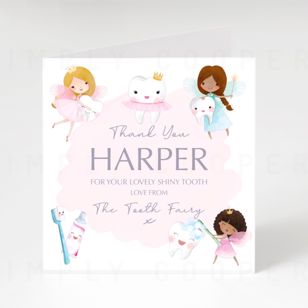 Tooth Fairy Card Pink