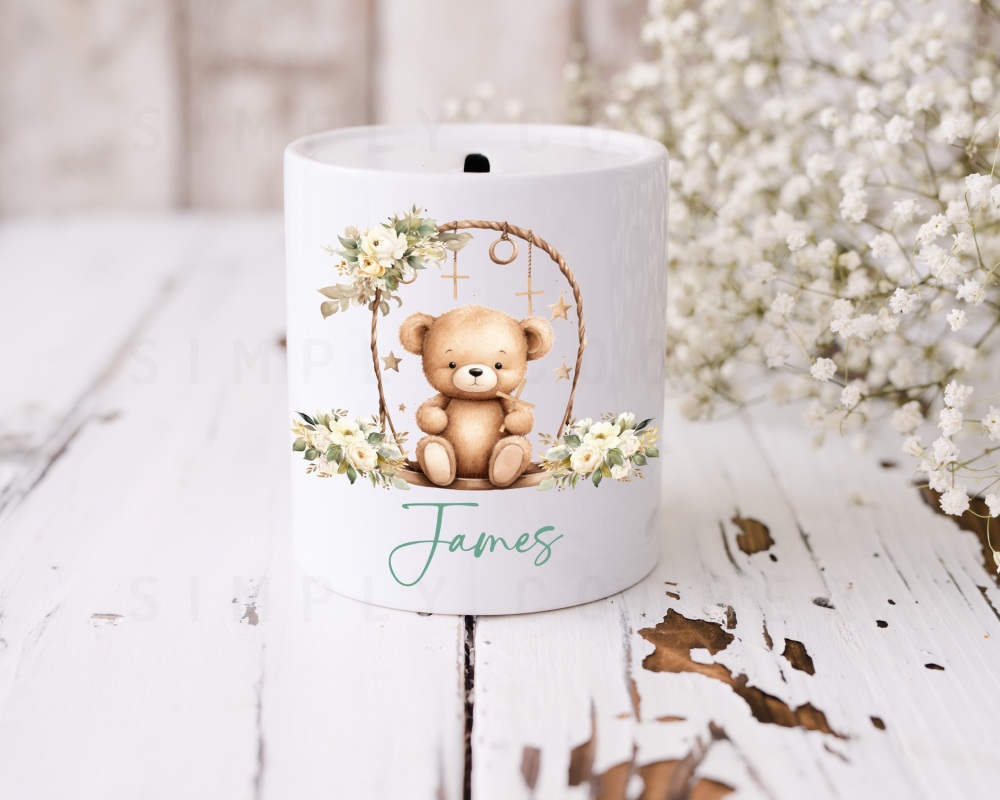 Personalised Teddy Bank Baptism/Christening/Communion
