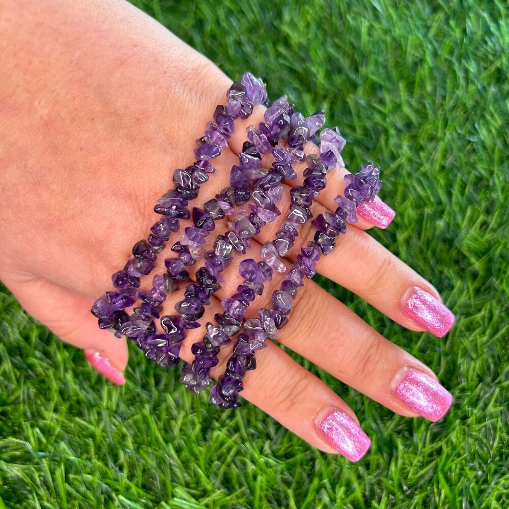 AMETHYST CHIP BRACELET
