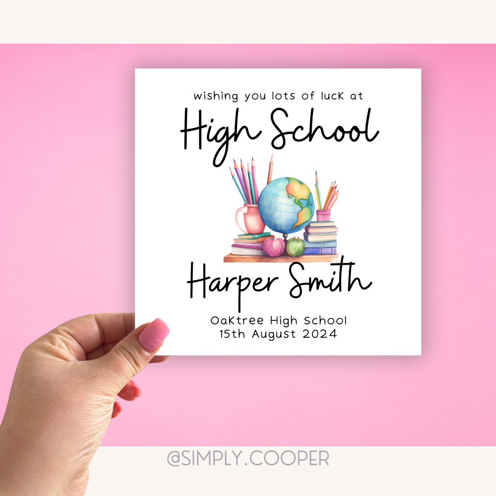 Girls Simple First Day Of High School