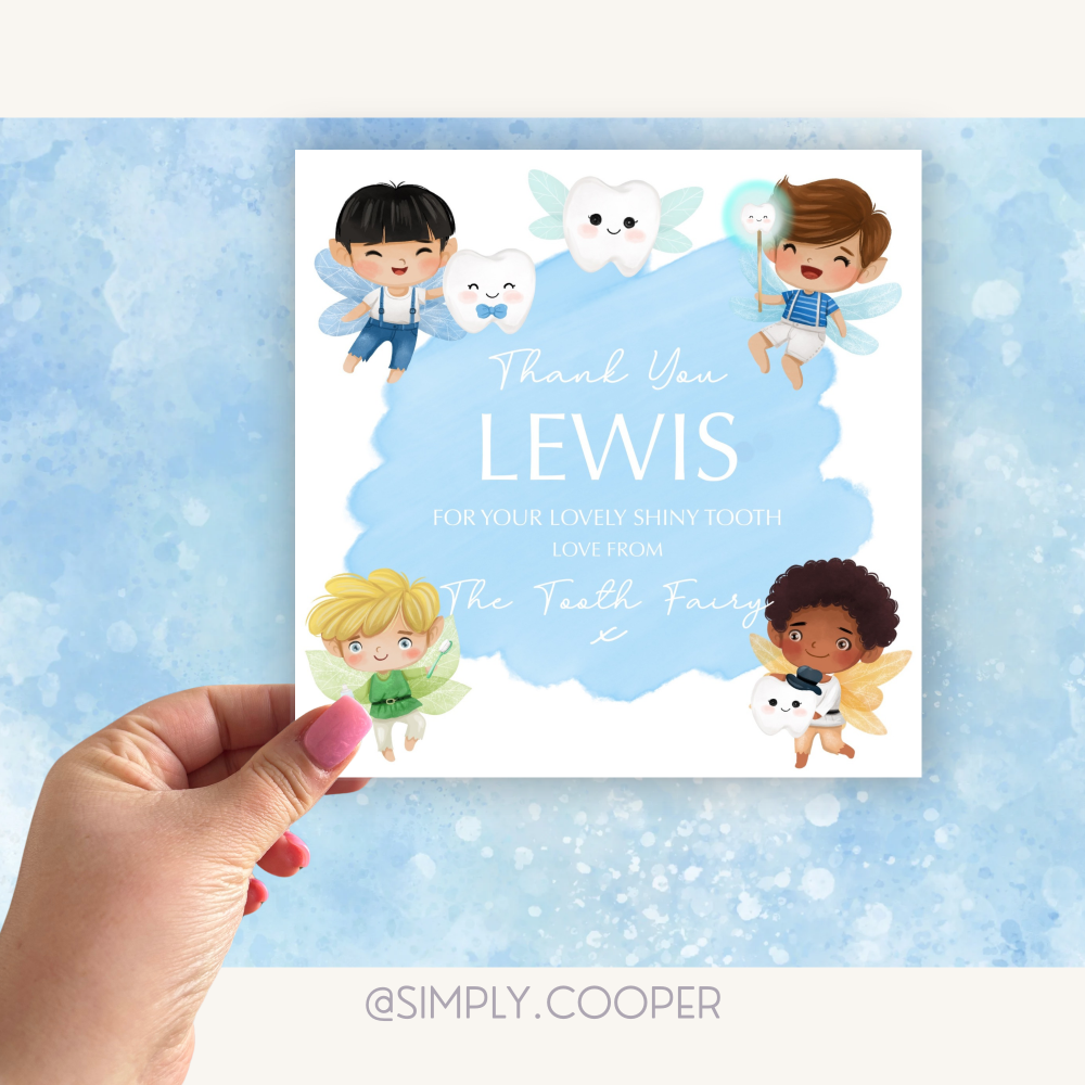 Tooth Fairy Card Blue