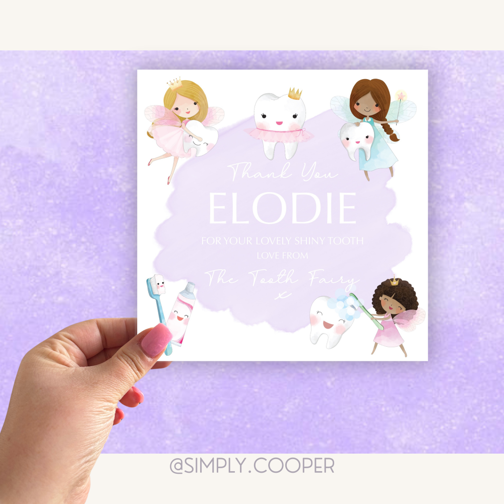 Tooth Fairy Card Lilac