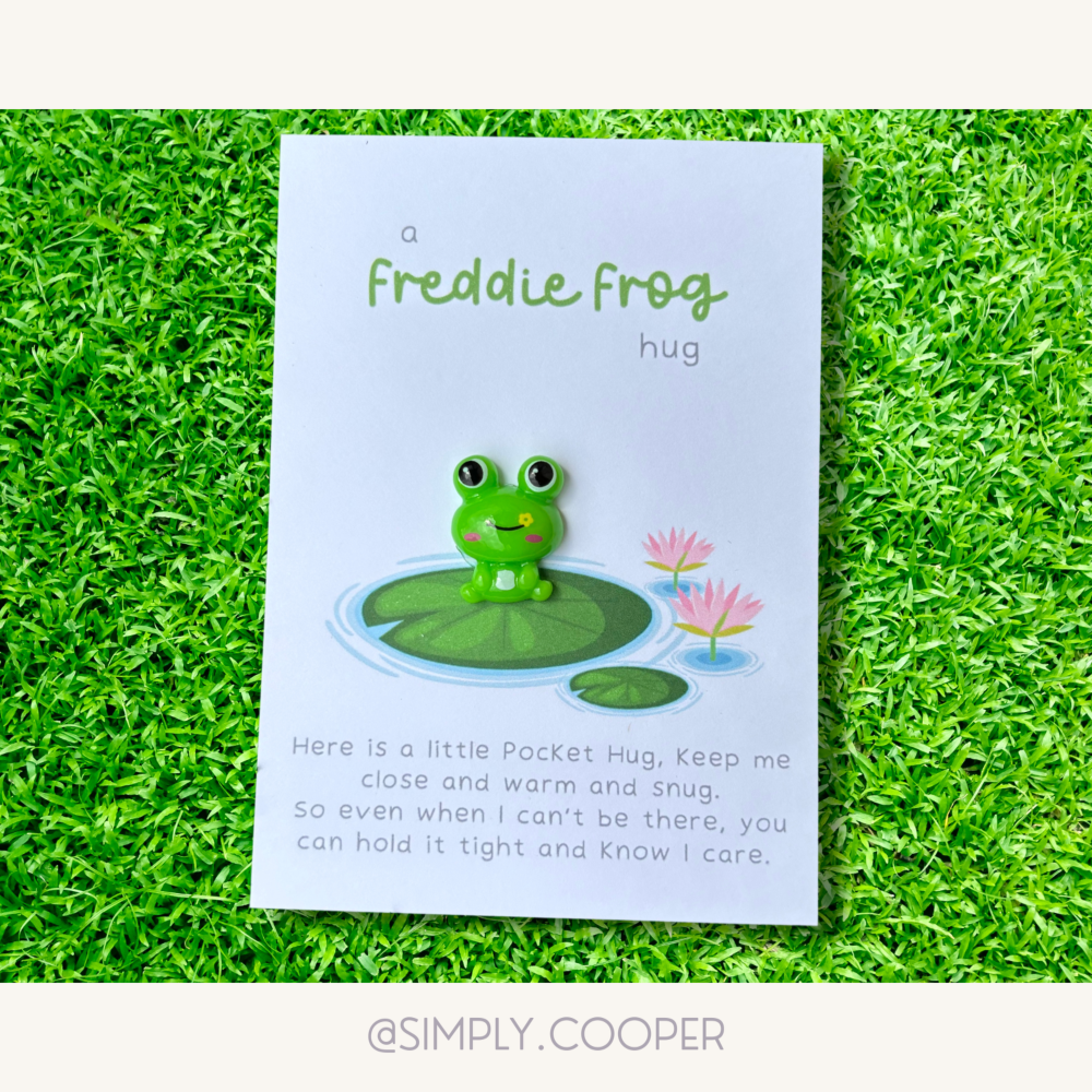 A LITTLE FREDDIE FROG POCKET HUG