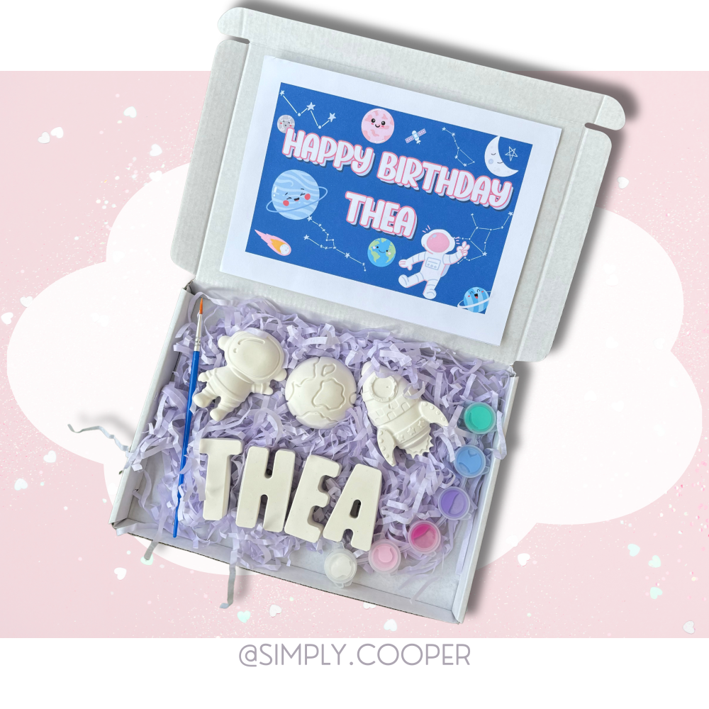 SPACE THEMED PAINT YOUR OWN BIRTHDAY BOX