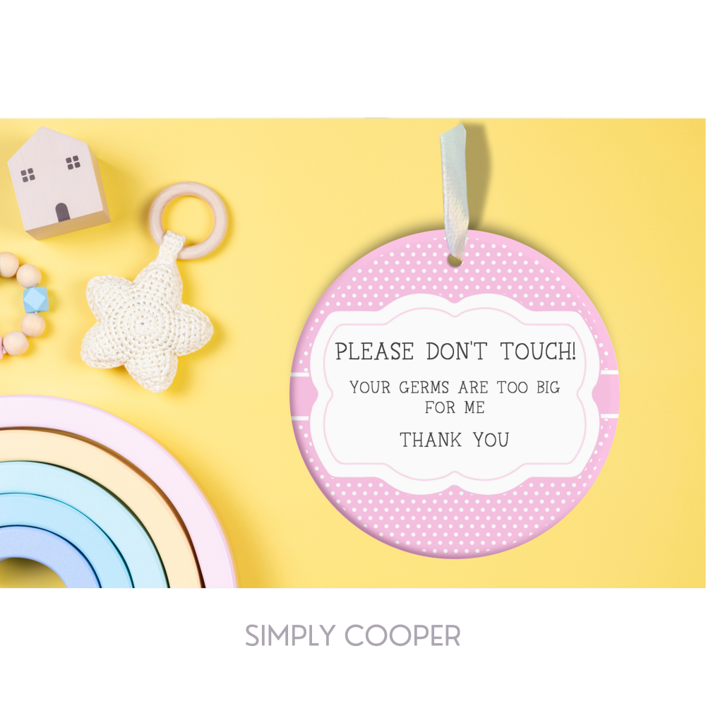 Pram Germ Tag - Pink