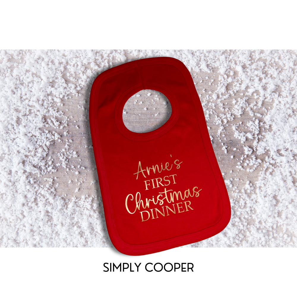 Personalised My First Christmas Dinner Bib