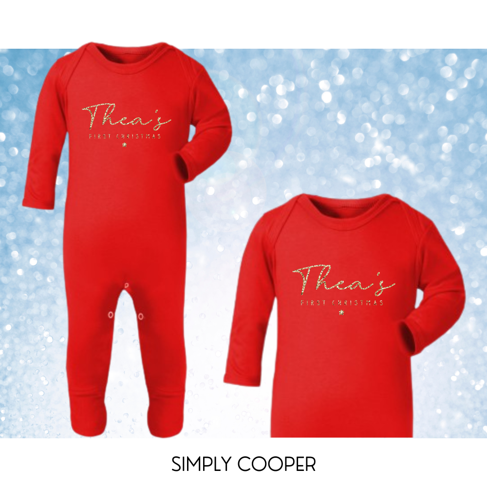 Personalised First Christmas Romper