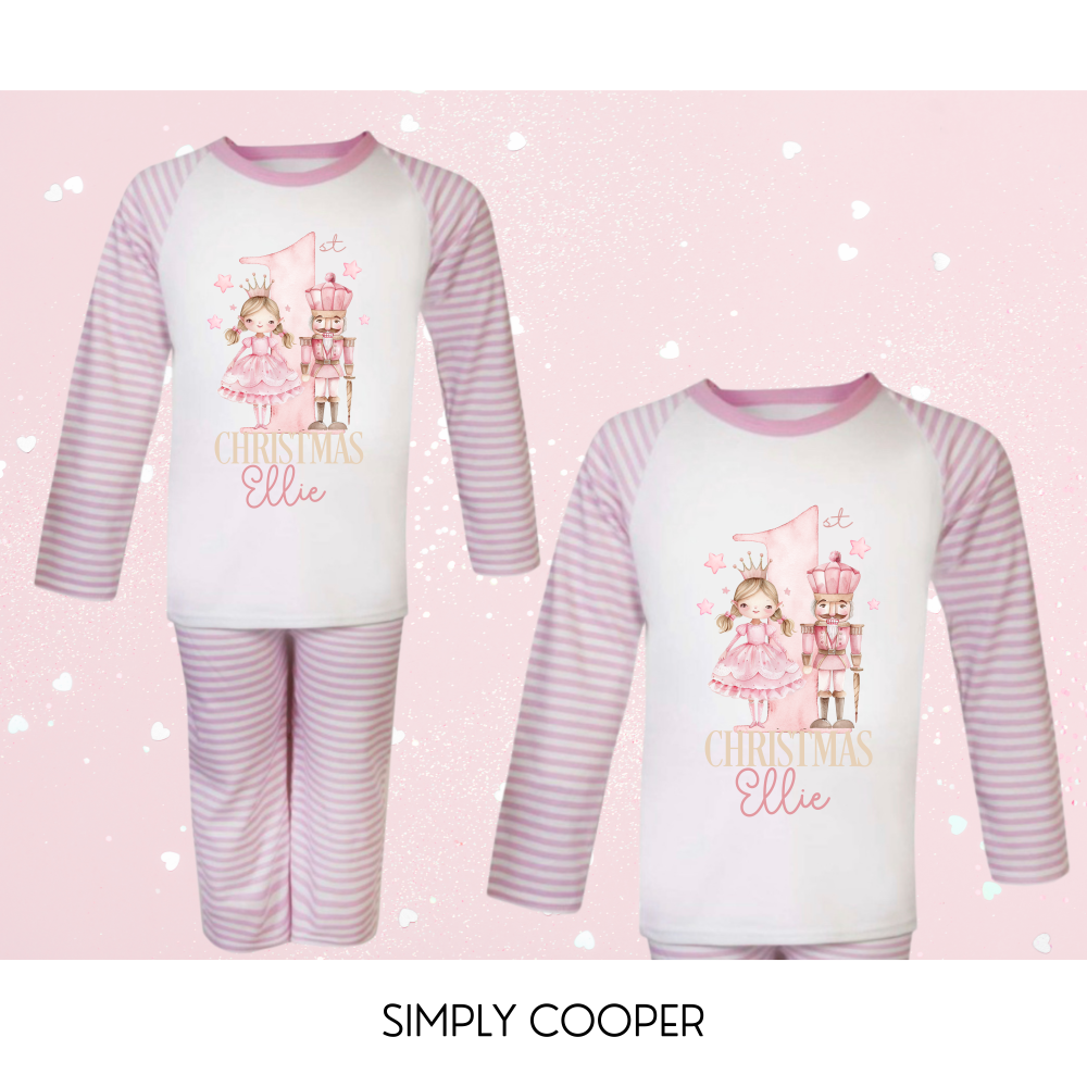 1st Christmas Nutcracker Pyjamas Pink