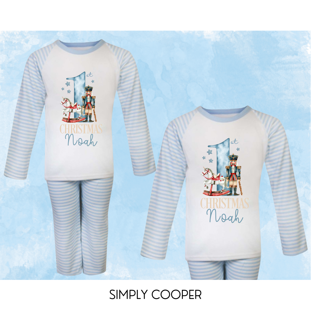 1st Christmas Nutcracker Pyjamas Blue