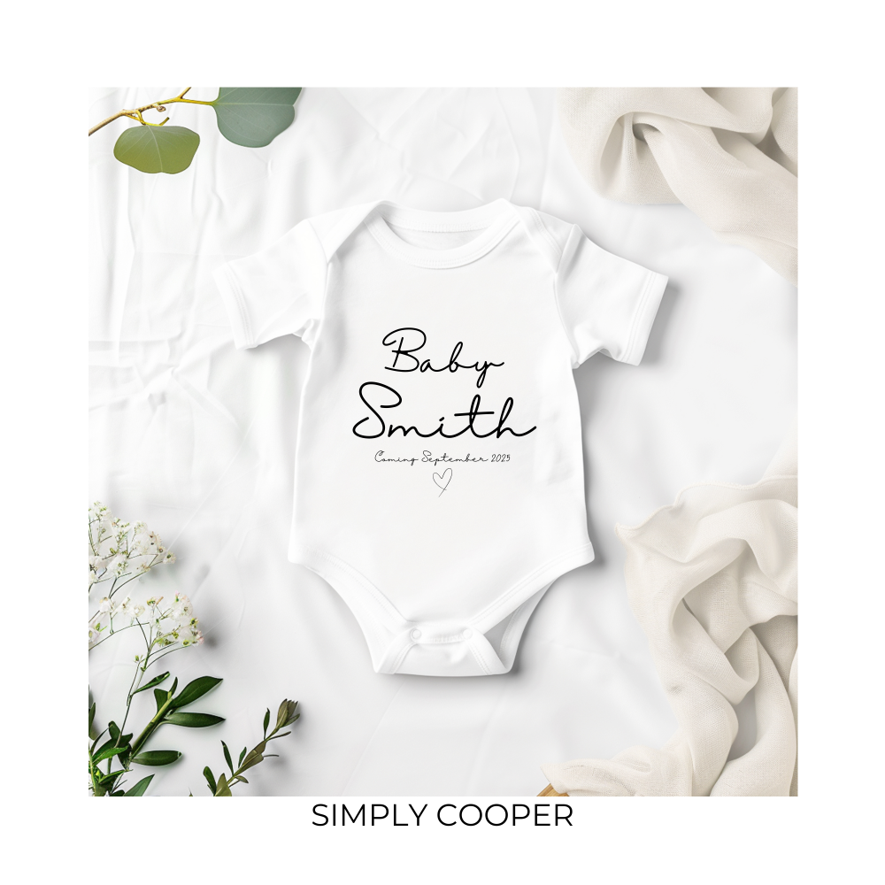 CUSTOM PREGNANCY ANNOUNCEMENT BABY VEST
