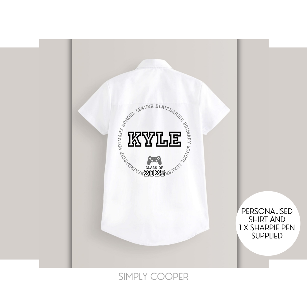 BOYS LEAVERS GAMER AUTOGRAPH SHIRT