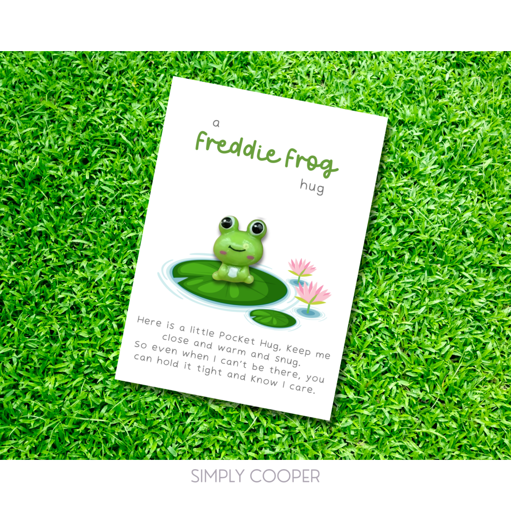 A LITTLE FREDDIE FROG POCKET HUG