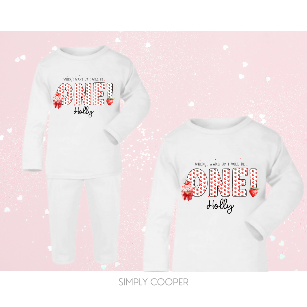 ONE BERRY FIRST BIRTHDAY PYJAMAS - BLACK