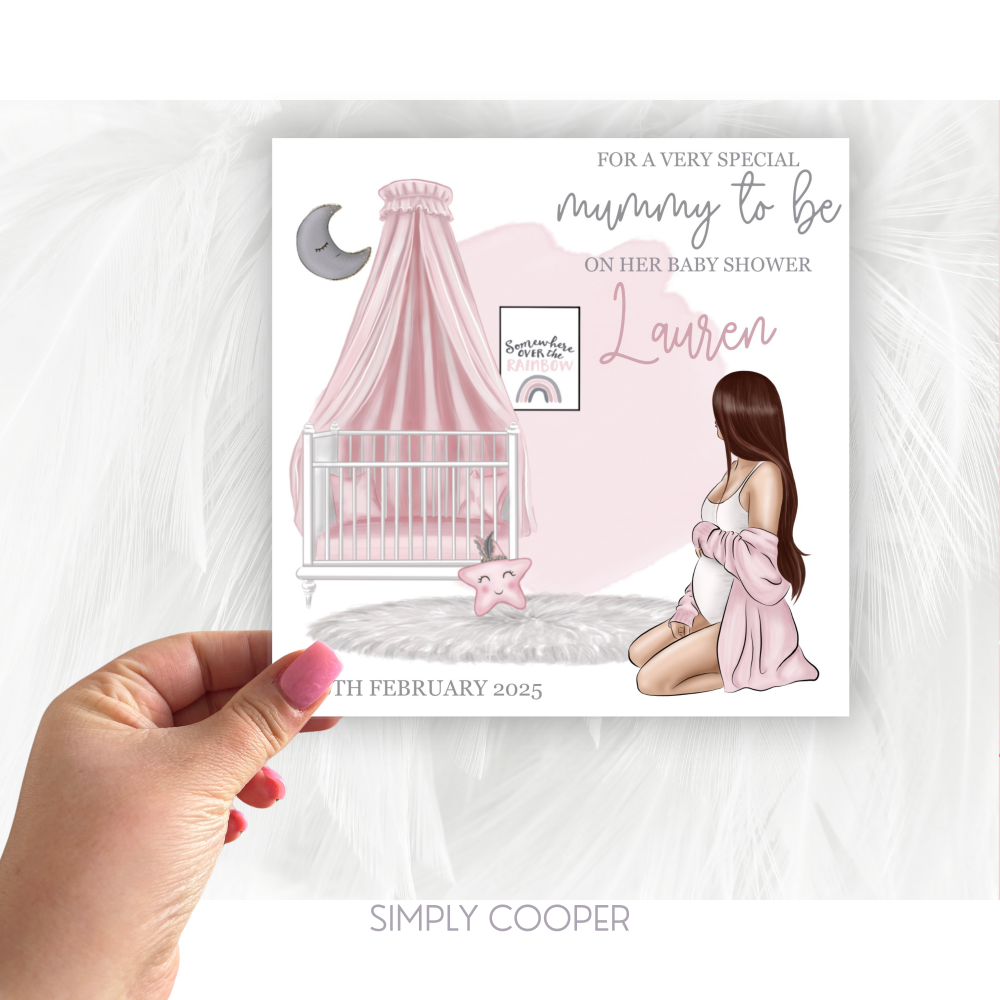 HAPPY BABY SHOWER CARD - PINK