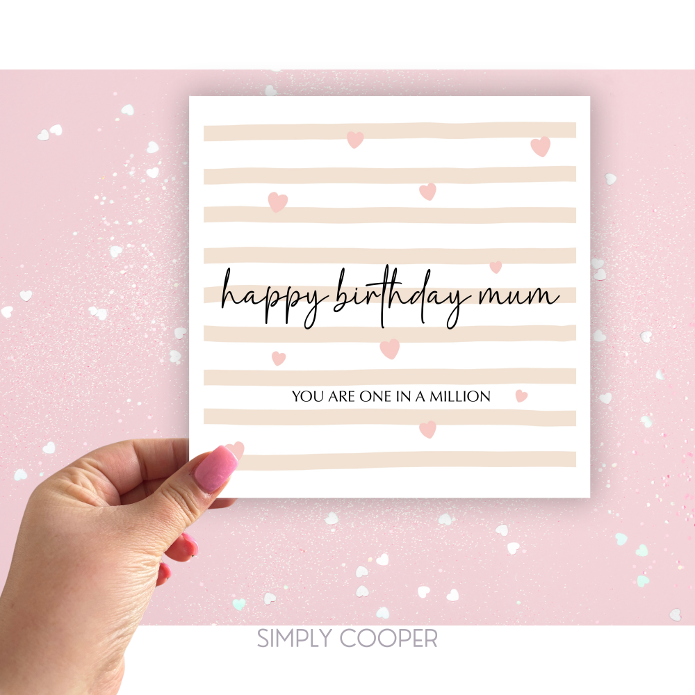One In A Million Mum Birthday Card