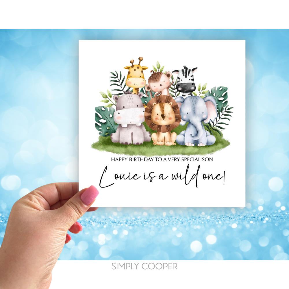 Wild One! Personalised 1st Birthday Card