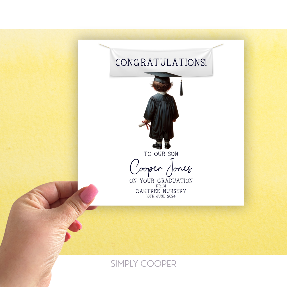 BOYS NURSERY GRADUATE CARD
