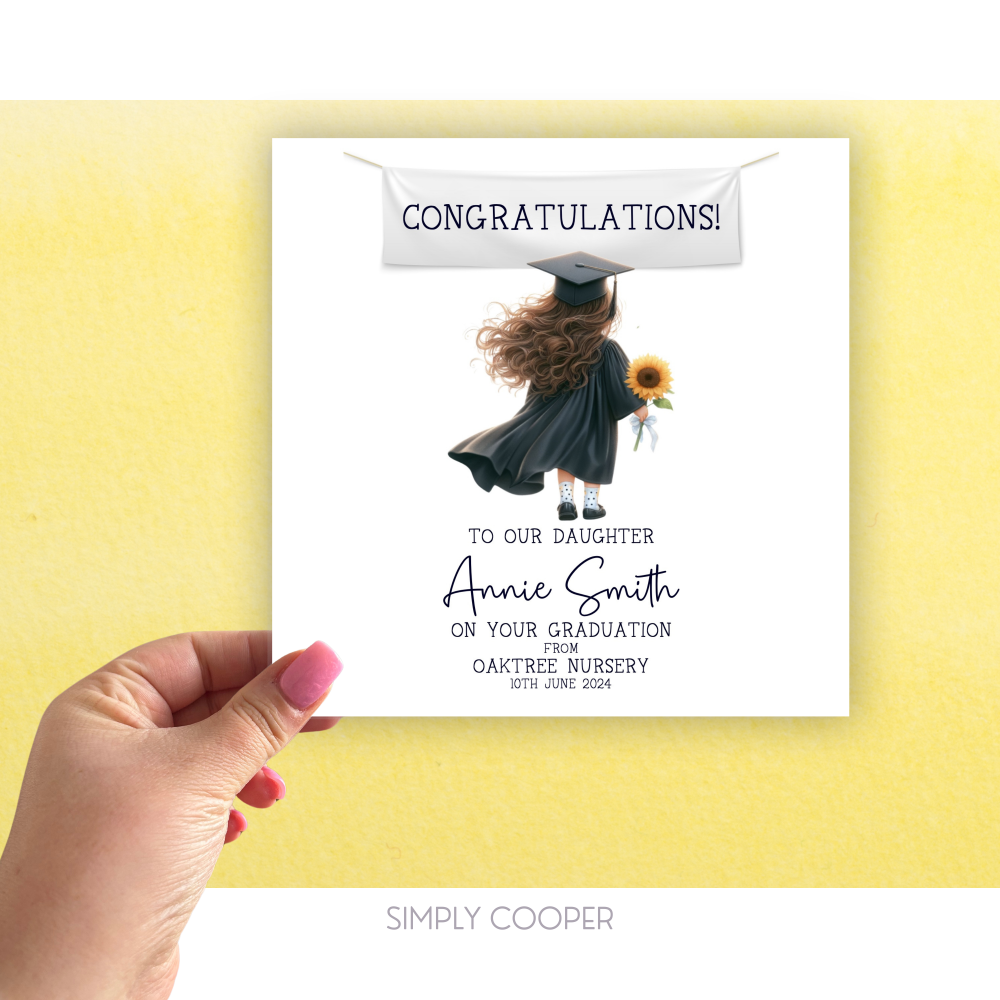 GIRLS NURSERY GRADUATE CARD