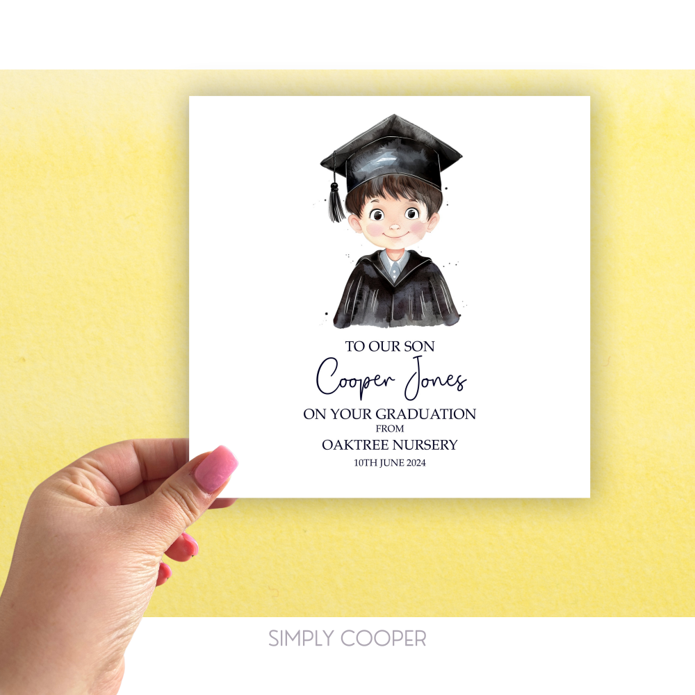 BOYS NURSERY GRADUATE CARD