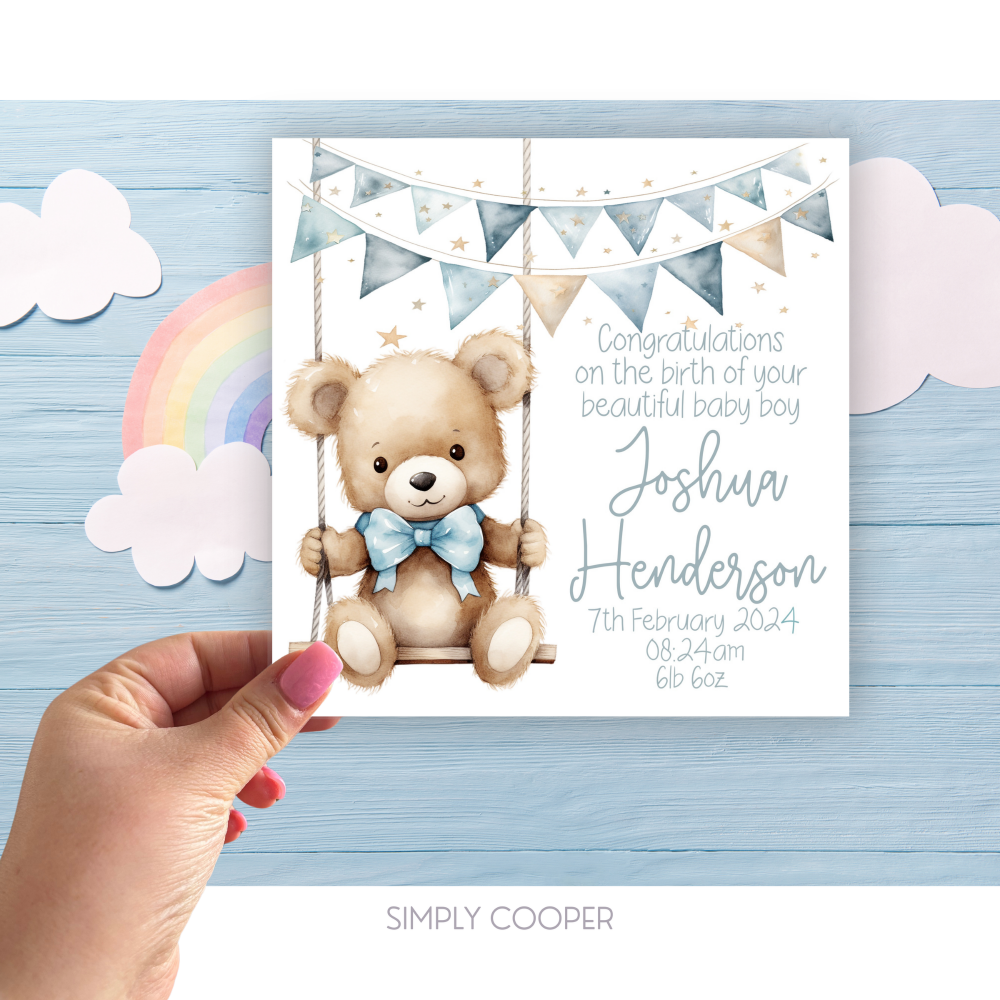 NEW BABY BOY CELEBRATION CARD