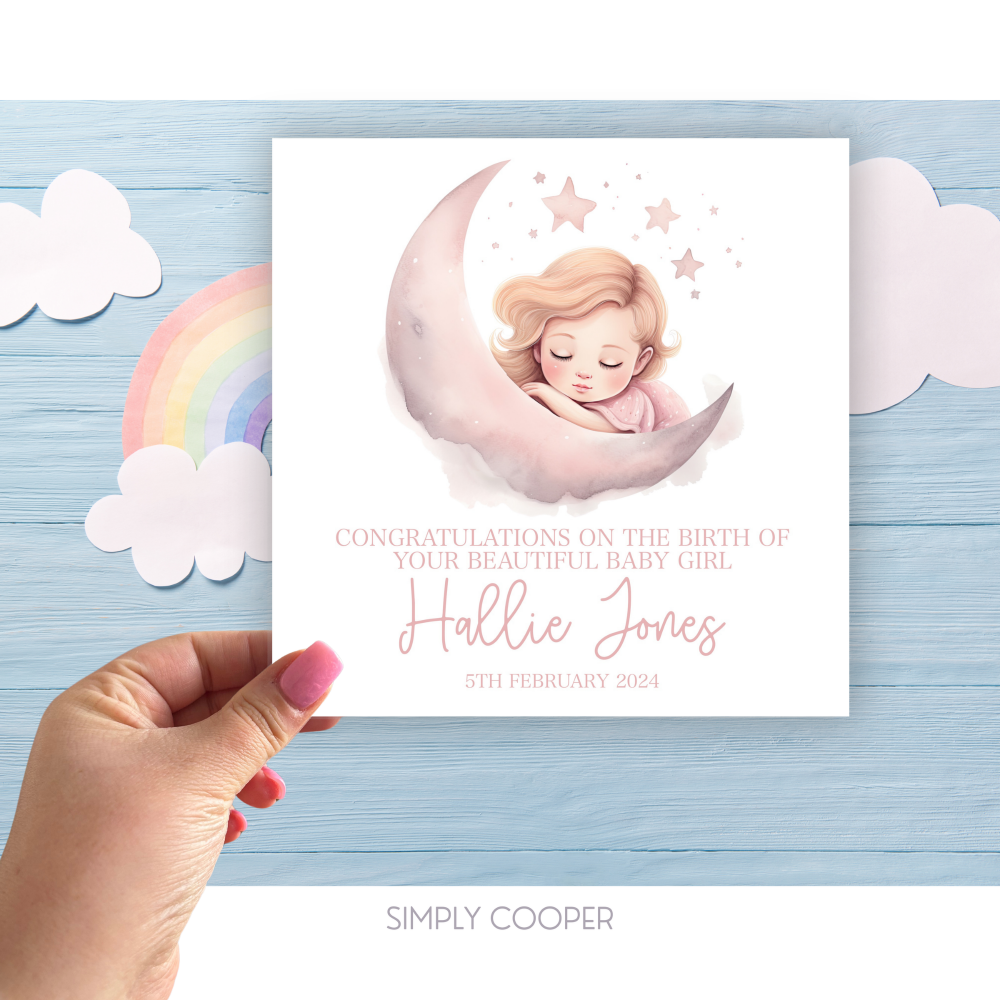 CONGRATULATIONS NEW BABY GIRL CARD