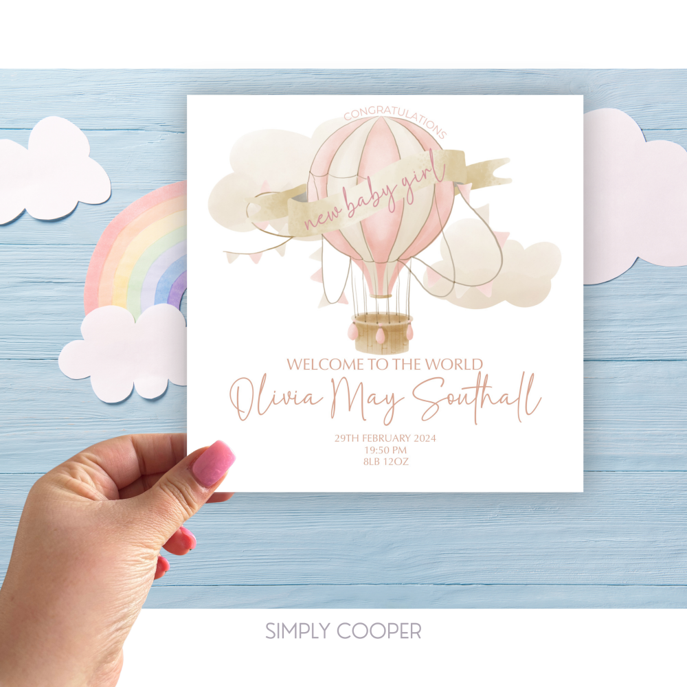WELCOME TO THE WORLD BABY GIRL CARD
