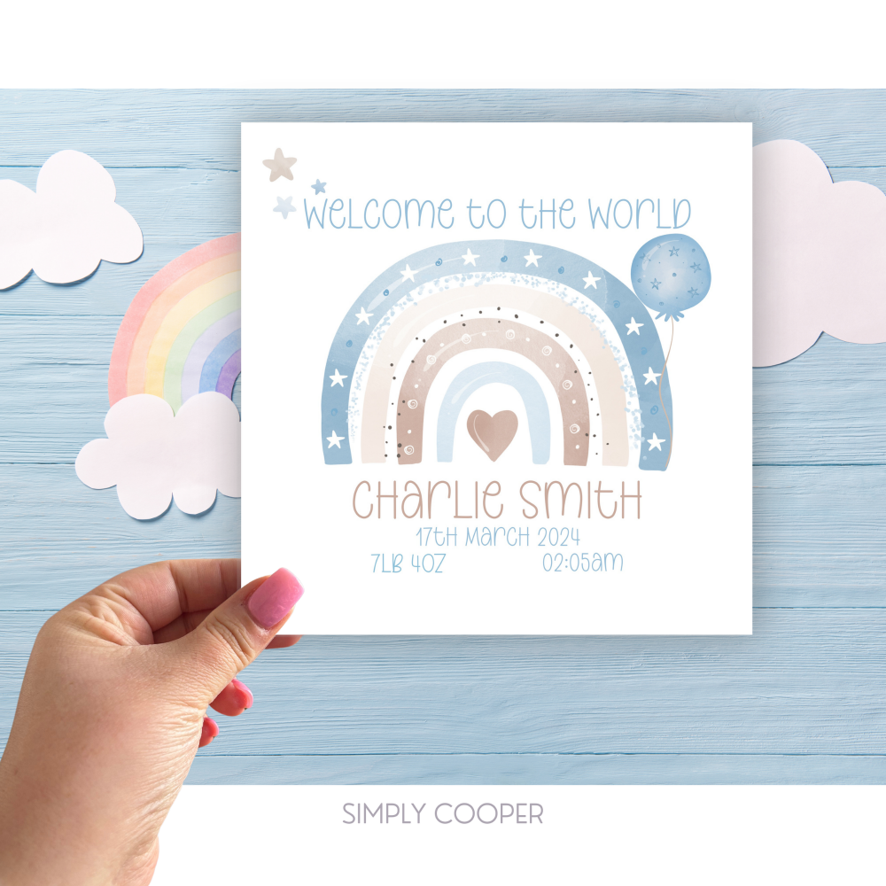 WELCOME TO THE WORLD CARD - BLUE