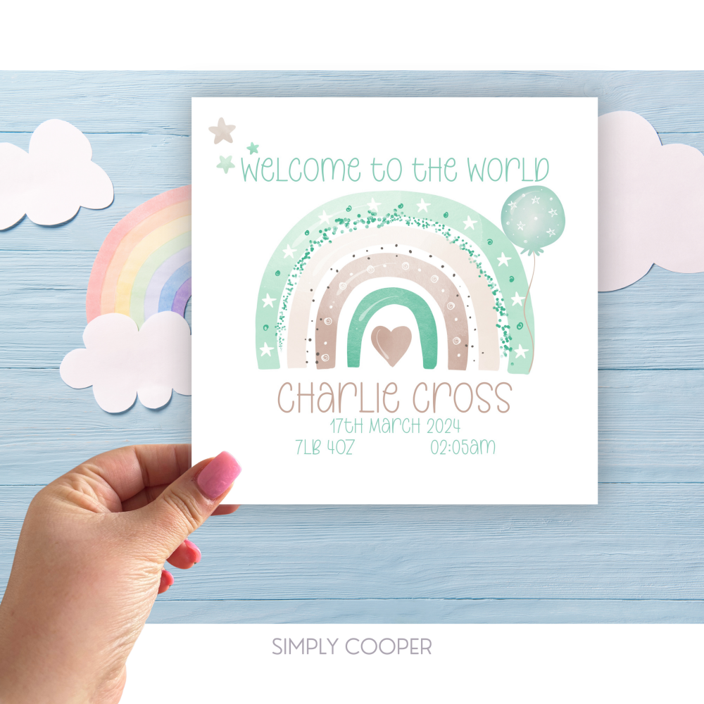 WELCOME TO THE WORLD CARD - GREEN