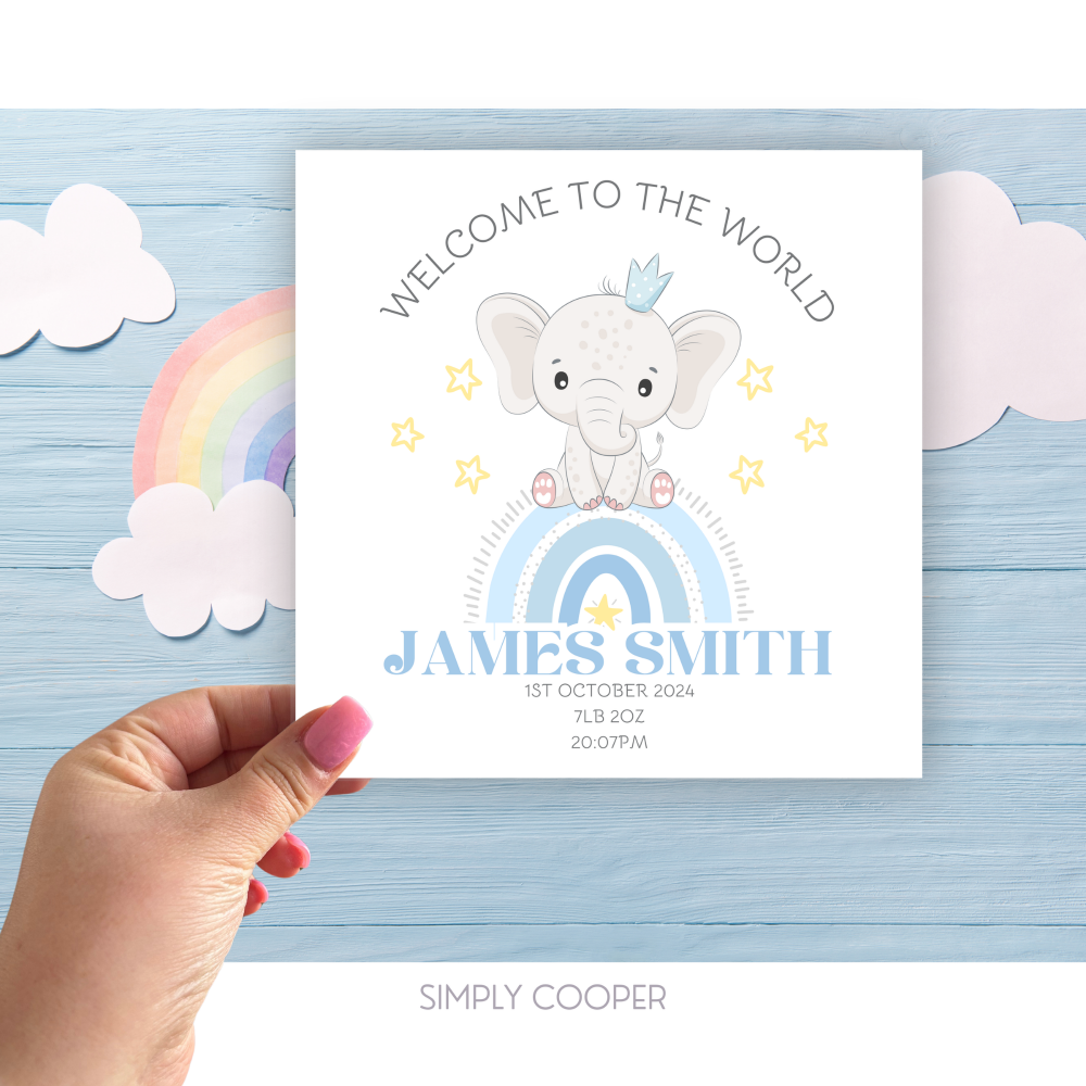 WELCOME TO THE WORLD BABY BOY CARD