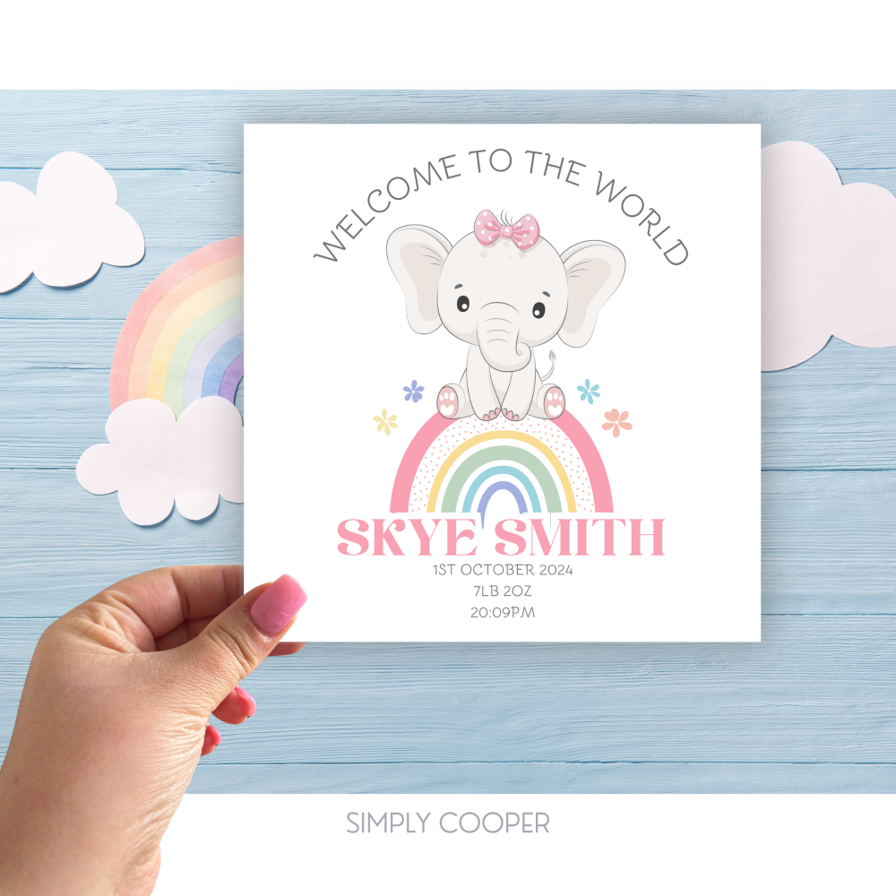 WELCOME TO THE WORLD BABY GIRL CARD