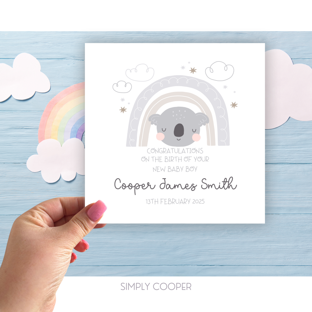NEW BABY BOY CELEBRATION CARD