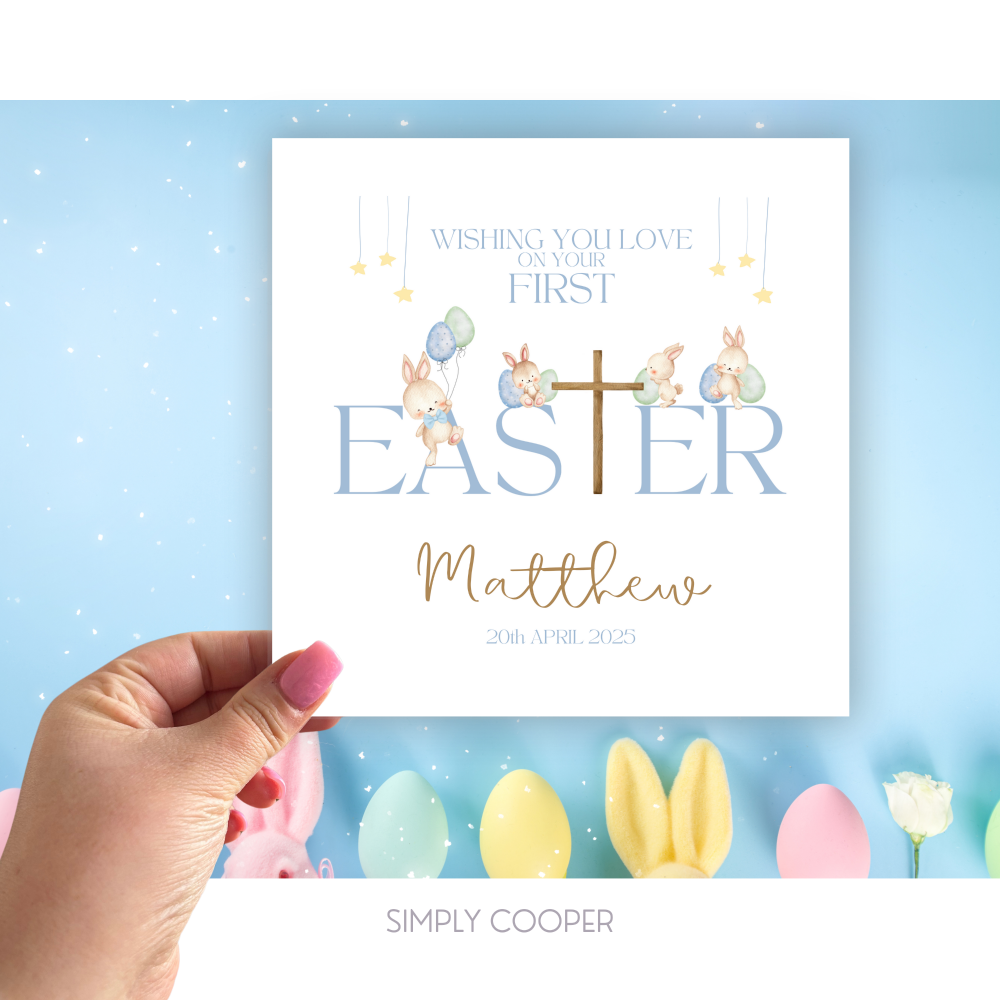 ON YOUR FIRST EASTER CARD - BLUE