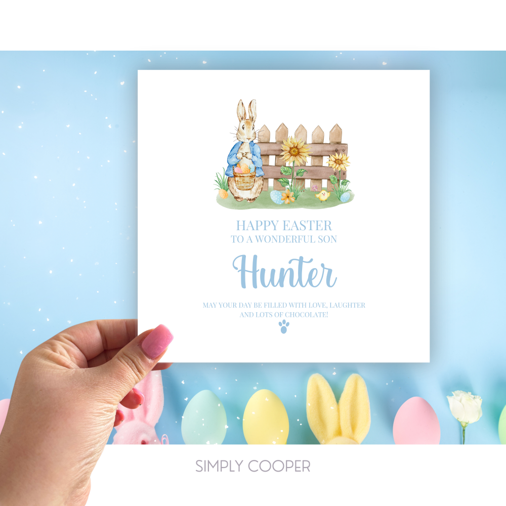 PETER RABBIT EASTER CARD - BLUE